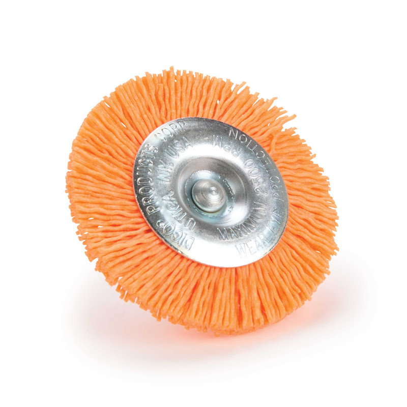 Wheel Brush - Diameter:3" - Grit:120 Grit